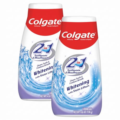 Colgate 2-in-1 Whitening Toothpaste with Stain Lifters - 4.6 Oz Pack of 8 - Freshen & Brighten Teeth