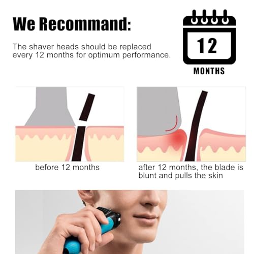 Series 8 Shaver Replacement Head Compatible with Braun Series 8 Replacement Blade, 83M for Braun S8 Replacement Head, Series 8 Wet&Dry Electric Razor Models 8340s 8350s 8370cc 2pack