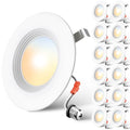 12 Pack 5/6 Inch LED Recessed Can Lights Dimmable 5 Color Temperatures