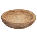 Natural Finish Wooden Bowl - Handmade Paulownia Accent for Decor
