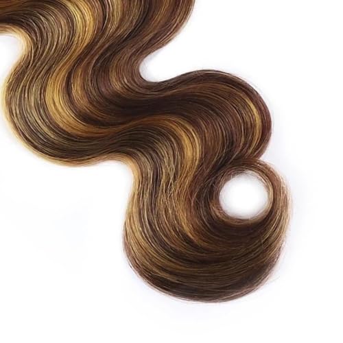 Lagalaga 24 Inch Blonde Highlight Human Hair Extensions Double Weft Brazilian Virgin Hair