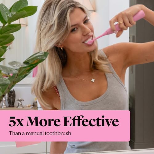 Made by Dentists PRO-X Sonic Electric Toothbrush Pink, 70-Day Battery, 3 Modes & Travel Case