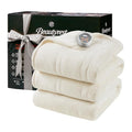 Beautyrest Reversible Electric Heated Blanket Twin Ivory 84x62 - Safety & Adjustable Heat