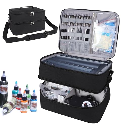 Tattoo Kit Organizer Case - Portable Carry Bag for Ink, Stencil Printer & Equipment