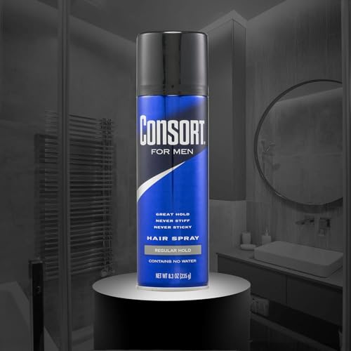 Consort Hair Spray 8.3 Ounce Regular Hold Aerosol (235ml) (6 Pack)