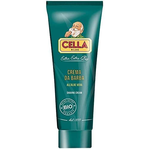 Cella Milano Organic Aloe Vera Shaving Cream ? 150?ml ? For Use With Shaving Brush ? Rich Protective Lather, Made in Italy