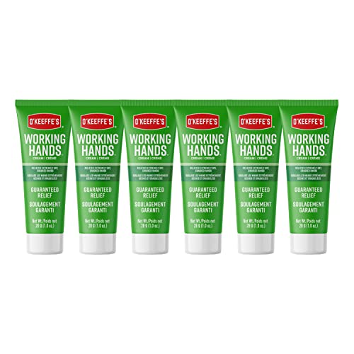 O'Keeffe's Working Hands Hand Cream - 6 Pack, 1 oz Tubes for Extremely Dry, Cracked Skin