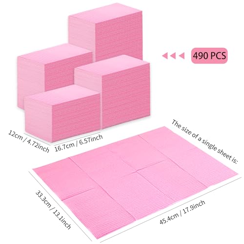 Disposable Nail Practice Mats 490pcs Foldable Waterproof Nail Art Sheets Pink Variation of THIS listing