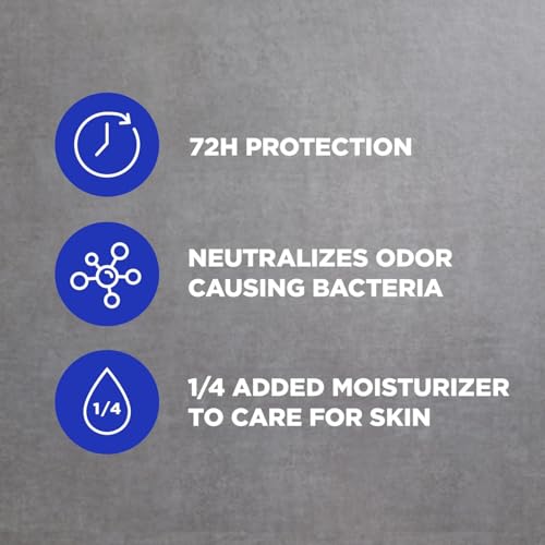 Dove Men+Care Antiperspirant Deodorant Midnight Classico Pack of 4 - 48H Freshness & Odor Protection