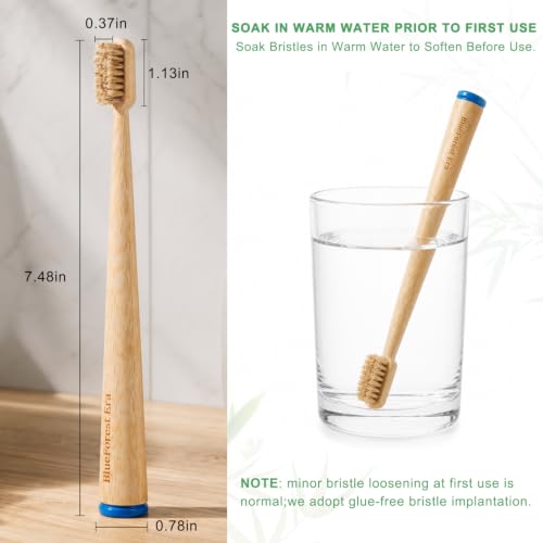Eco-Friendly Bamboo Toothbrush with Boar Bristle - 4 Pack - Variation of Boar Toothbrush