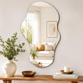PERFNIQUE Cloud Irregular Wall Mirror 43x24 Inches Frameless Modern Decor