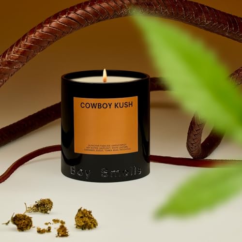 27 oz Scented Candle with Suede Saffron Patchouli - Boy Smells Cowboy Kush