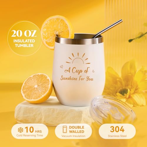 Lemon Sunflower Gift Basket for Women - Spa Self-Care & Relaxation Set