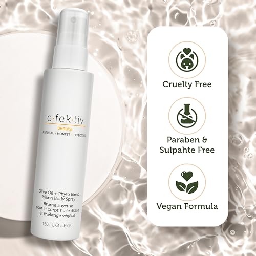 Olive Oil Plus Phyto Blend Silken Body Spray - Everyday Skin Oil - Body Oil After Shower - Deep Moisturizing - Sulfate-free - Vegan - Unisex - 5 oz