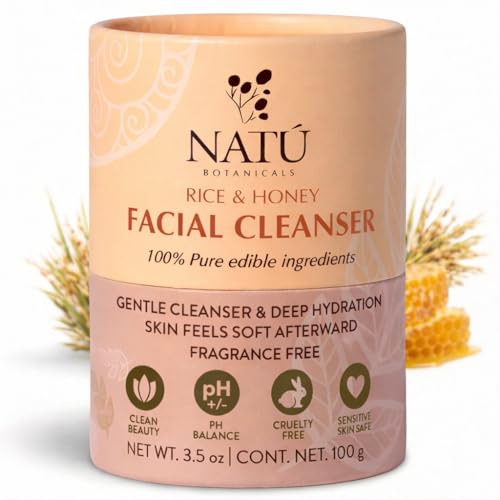 Rice & Honey Facial Cleansing Powder 3.5oz - Hydrating Gentle Exfoliator