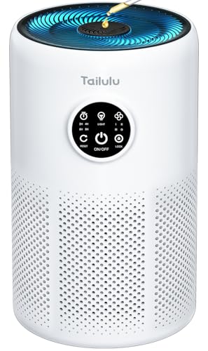 Tailulu White Air Purifier for Home & Bedroom Up to 1600 sq ft with Washable Filter