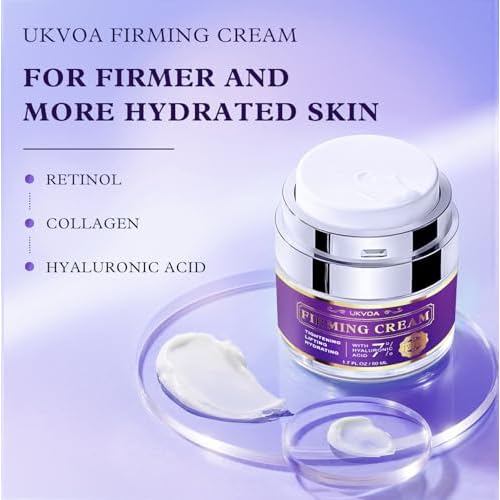 Retinol Neck & Face Wrinkle Cream for Women, Neck Cream for Tightening and Firming, Anti Aging Skin Care with Collagen & Hyaluronic Acid, Instant Face Lift Cream 2-Pack