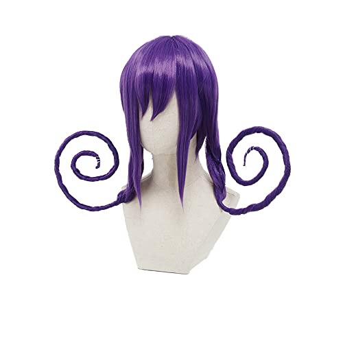 Purple Cosplay Wig Short Wavy Hair for Halloween & Anime Events