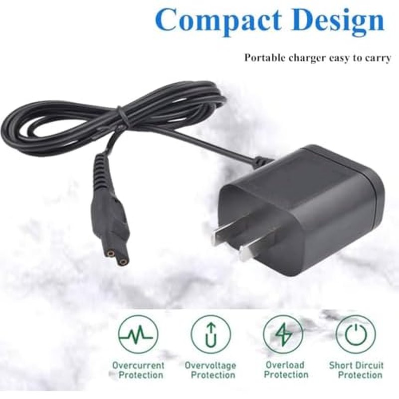 15V Charger Power Cord Adapter Compatible with Philips Norelco HQ8505 9000 7000 5000 3000 Older Shaver Series, Multigroom MG5750 MG7750 MG7770 MG7790 S9987 Electric Shaver Razor Trimmer Charging Cord