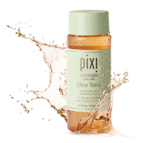 Pixi Glow Tonic Balancing Face Toner Glycolic Acid for Radiant Skin Daily Brightening Toner (3.4 fl oz / 100 ml)