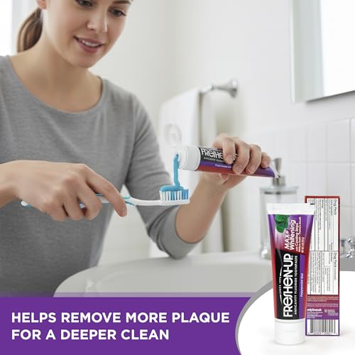 Whitening Toothpaste with Fluoride & Cooling Strips - Peppermint Gel, 4 Pack