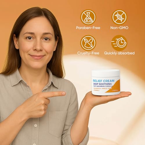 Carpal Tunnel Relief Cream, Herbal Nerve Relief Cream for Hands & Wrists, Non-Greasy Formula with Arnica, Emu Oil and Turmeric Oil, 1.7 oz (1 PACK, 1)