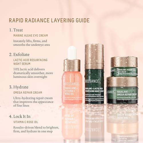 Biossance Rapid Radiance Set, Clean Skincare Gift for Glowing Skin, Valentine¡¯s Day Beauty Gift for Her