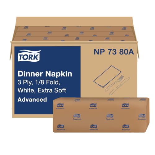 White 6 x 290 3-Ply Dinner Napkins - Extra Soft, Recycled, Eco-Friendly