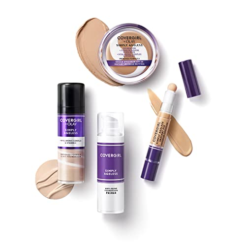 Anti-Aging Face Foundation with SPF 28 & Blush Set - Natural & Pink