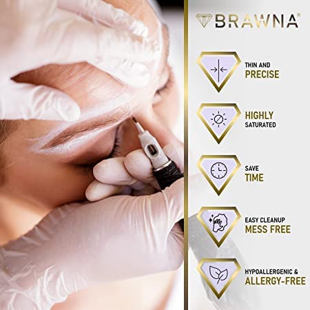 BRAWNA White 4-Pack Eyebrow Mapping String, 30 M Each, Professional Cosmetic Tool