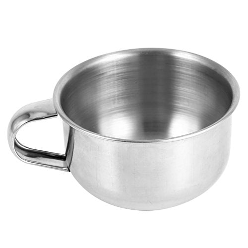 MAVIS LAVEN Stainless Steel Men's Shave Soap Bowl, Metal Shaving Soap Mug Bowl Cup Shaver Men Face Cleaning Soap Bowl