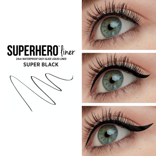 IT Cosmetics Superhero Eye-Defining Makeup Essentials Bundle ? Buildable, Fuller Lash Line ? Superhero Volumizing and Lengthening Black Mascara + Superhero Waterproof and Smudge-Proof Liquid Eyeliner