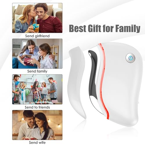 Heated Electric Gua Sha Tool for Facial & Body Massage, 4-in-1 Skin Care Device