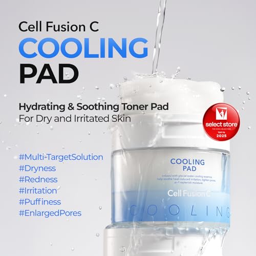 Cell Fusion C Post Alpha Cooling Pad ? Hydrating & Cooling Korean Toner Pads | Panthenol & Glacier Water | Hydrating, Depuffing, Pore-Minimizing | 70 Pads / 6.08 fl.oz.