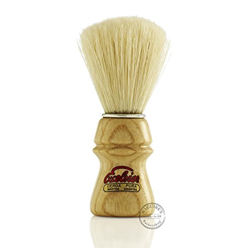 Boar Bristle Shaving Brush with Beech Wood Handle, 22mm Knot, Portugal