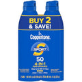 Water Resistant Sunscreen Spray SPF 50 Pack of 2 - Broad Spectrum, Water & Sweat Resistant