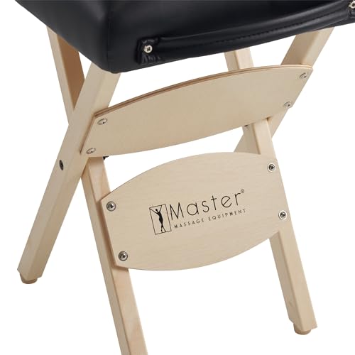 Master Massage Lightweight Folding Wooden Massage Stool - Black