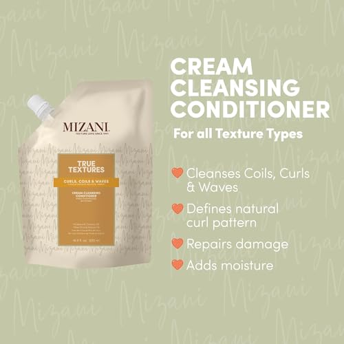 Mizani True Textures Cream Cleansing Conditioner, With Coconut Oil, Paraben & Sulfate-Free. For Curly Hair