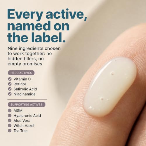 Eva Naturals Vitamin C Serum with Retinol & Salicylic Acid 2 oz - Skin Clearing & Brightening