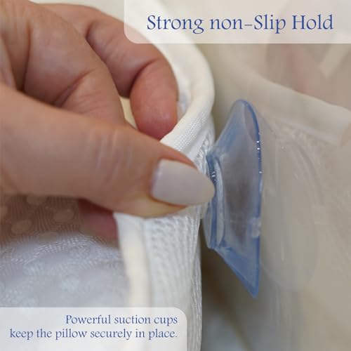 Luxury Bath Pillow Set with Non-Slip Suction Cups - Head, Neck & Back Support