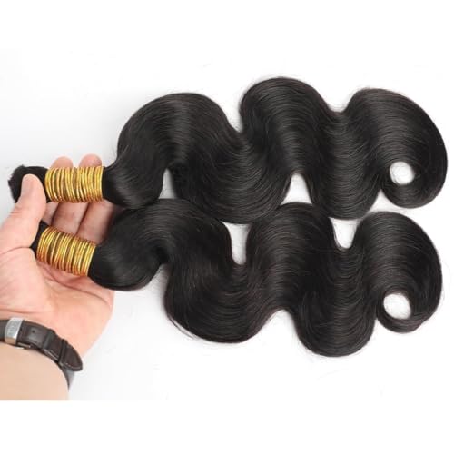 16 Inch Human Braiding Hair Body Wave Bulk for Boho Braids - No Weft, 100g