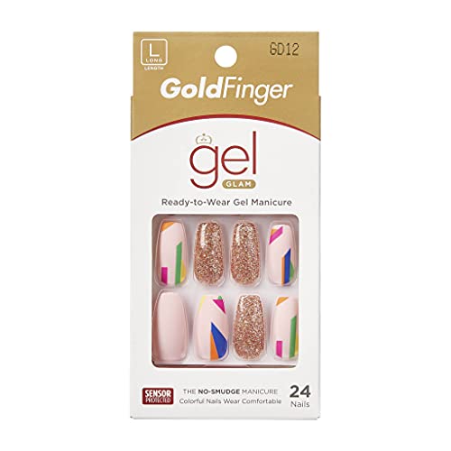 GoldFinger Gel Glam Design Nails (GD12)