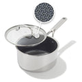 OXO Hybrid 2.5QT Nonstick Saucepan with Glass Lid - Induction & Oven Safe