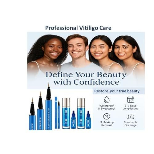 ZHEHZI Vitiligo Concealer Pen, Waterproof Skin Concealer, Long-Lasting 3-7 Days, Face& Hands& legs &Body Coverage, full coverage and suitable for all kind of skin, 3.5g (dark skin, hands and feet)