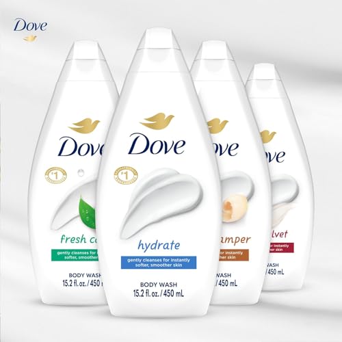 Dove Body Wash Variety 6-Pack ? Hydrate, Gentle Pamper, Fresh Care, and Silky Velvet, 15.2 Oz Ea
