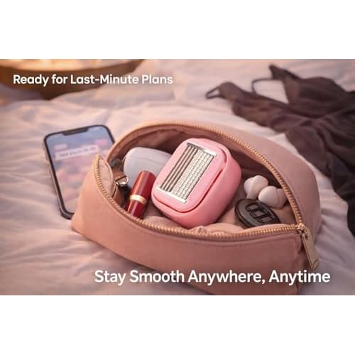 Travel Razors for Women & Men Self-Cleaning, Quick, Smooth, and Safe Self-Stropping Razor Blades for Shaving Head, Legs, Arms, Body (Pink)