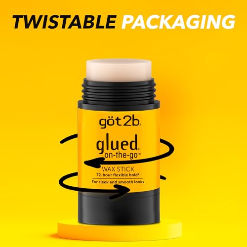 got2b glued on-the-go wax stick, 1.8oz, sleek and slick styles, style your hair without the crunch, helps control frizz