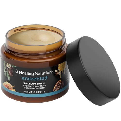 Unscented Grass Fed Beef Tallow & Manuka Honey Skin Balm 1.8oz - Nourishing Face & Body Moisturizer