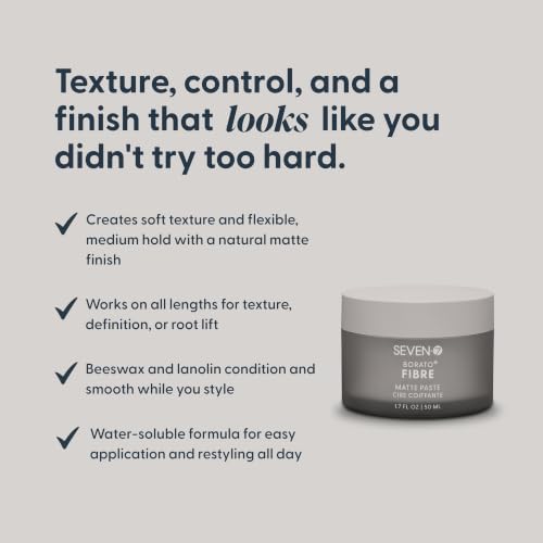 SEVEN Borato Fibre Matte Hair Paste 1.7oz Medium Hold Texturizing Styling Clay