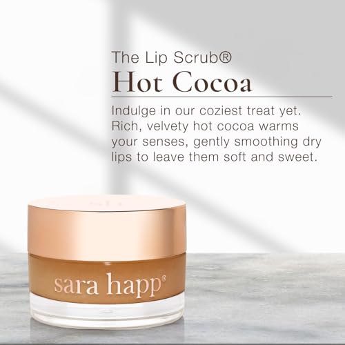 Sara Happ Hot Cocoa Kisses Treatment Duo, Lip Scrub & Gloss, Unisex Exfoliating Set, 2 Count, Lip Care & Conditioning, for Lips